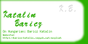 katalin baricz business card